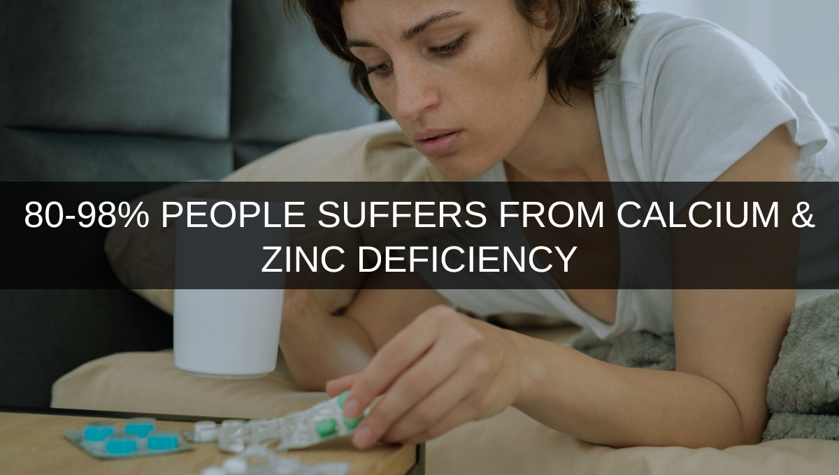 80-98% people suffers from Calcium & Zinc Deficiency