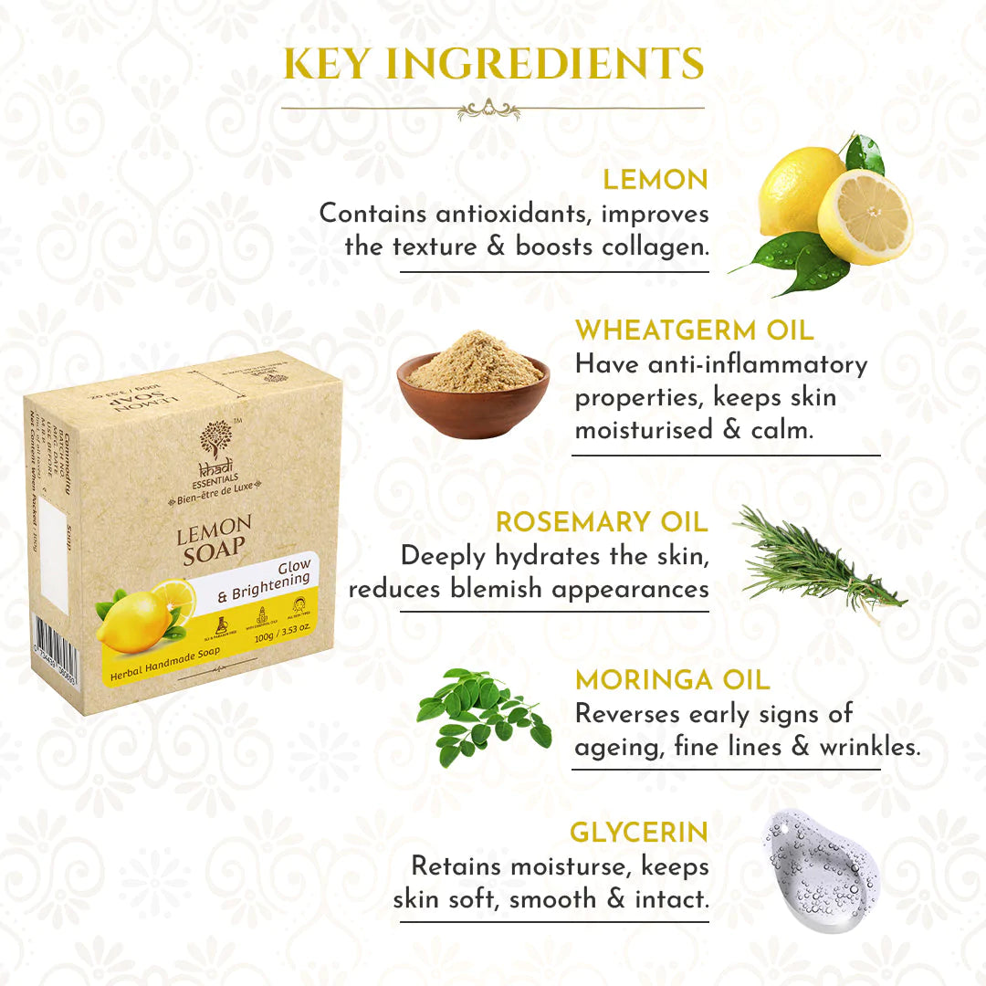 Key ingrendients of khadi lemon soap