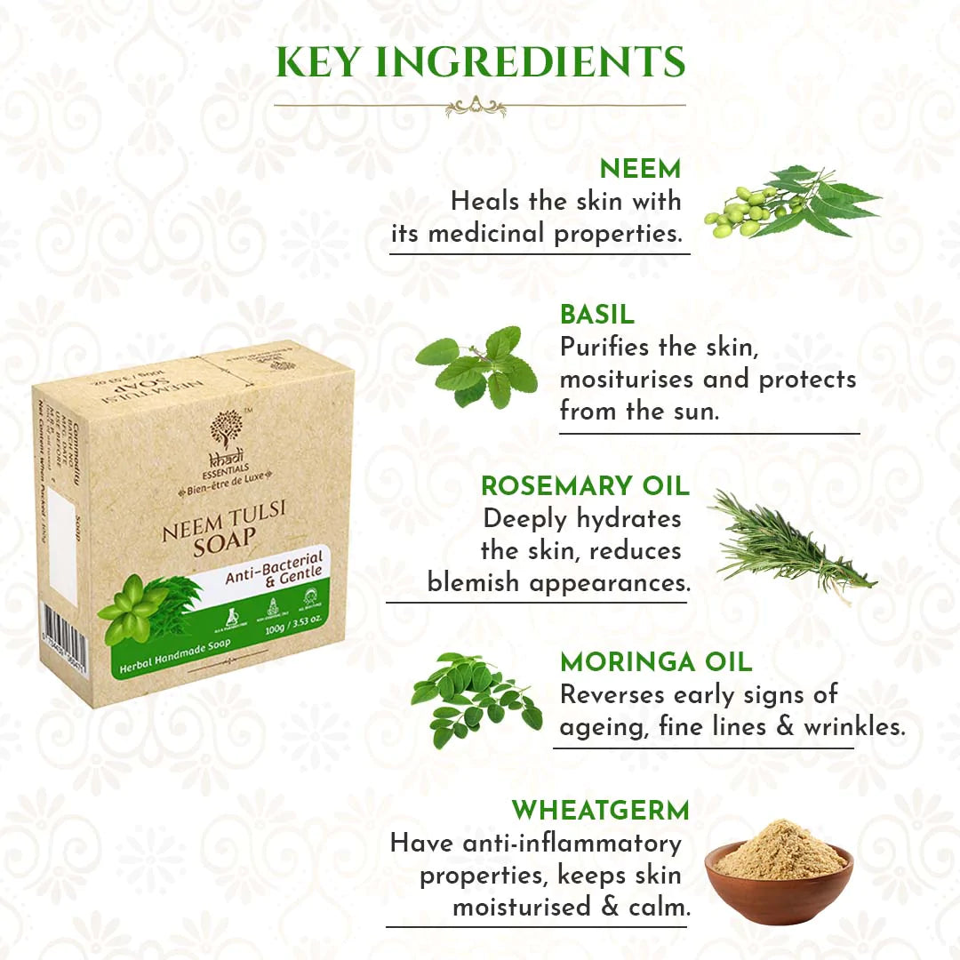 key ingredients of khadi neem tulsi soap