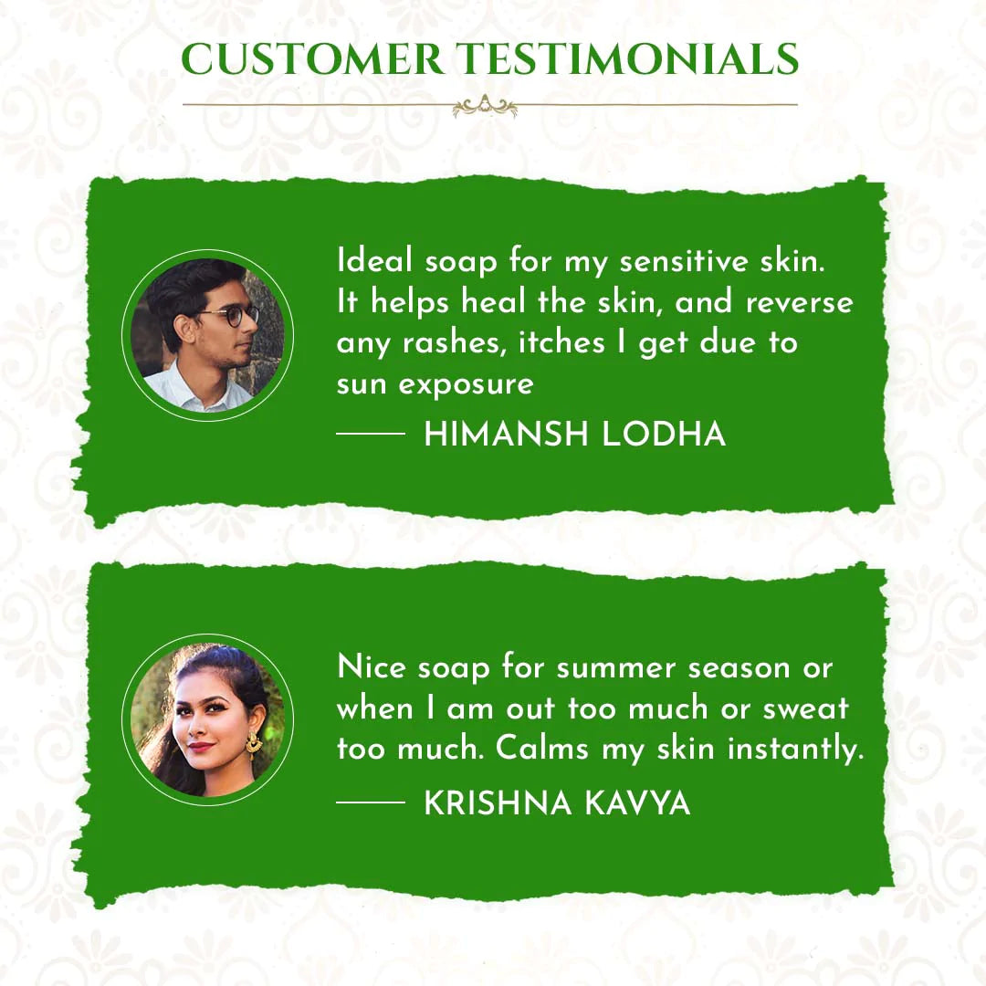 testimonials of khadi neem tulsi soap
