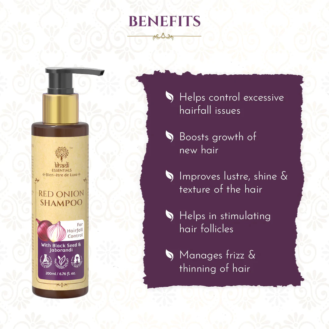 benefits of khadi red onion shampoo 