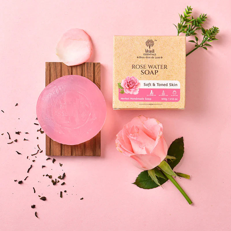 Khadi's Rose Water Soap with Pink Rose Essence