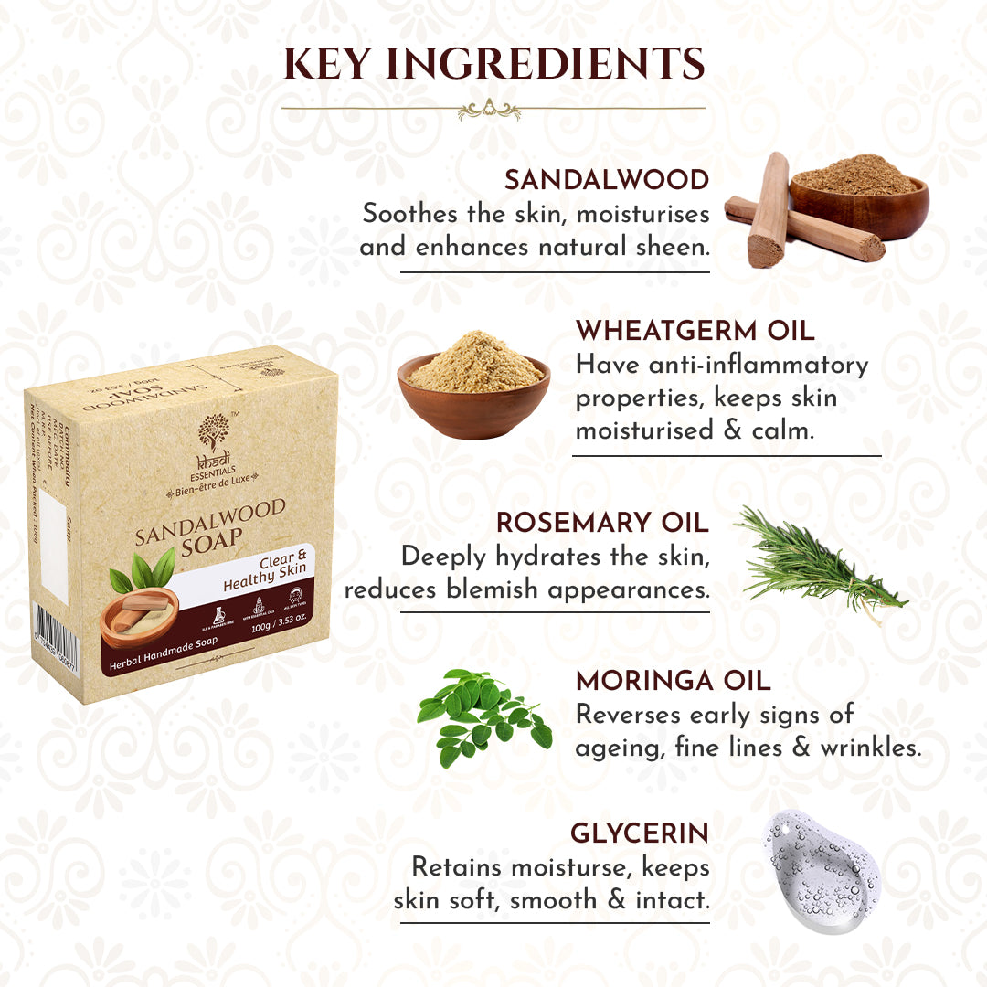 key ingredients in khadi sandalwood soap