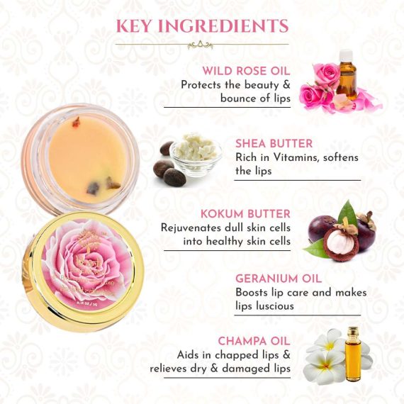 key ingredients in khadi wild rose lip butter