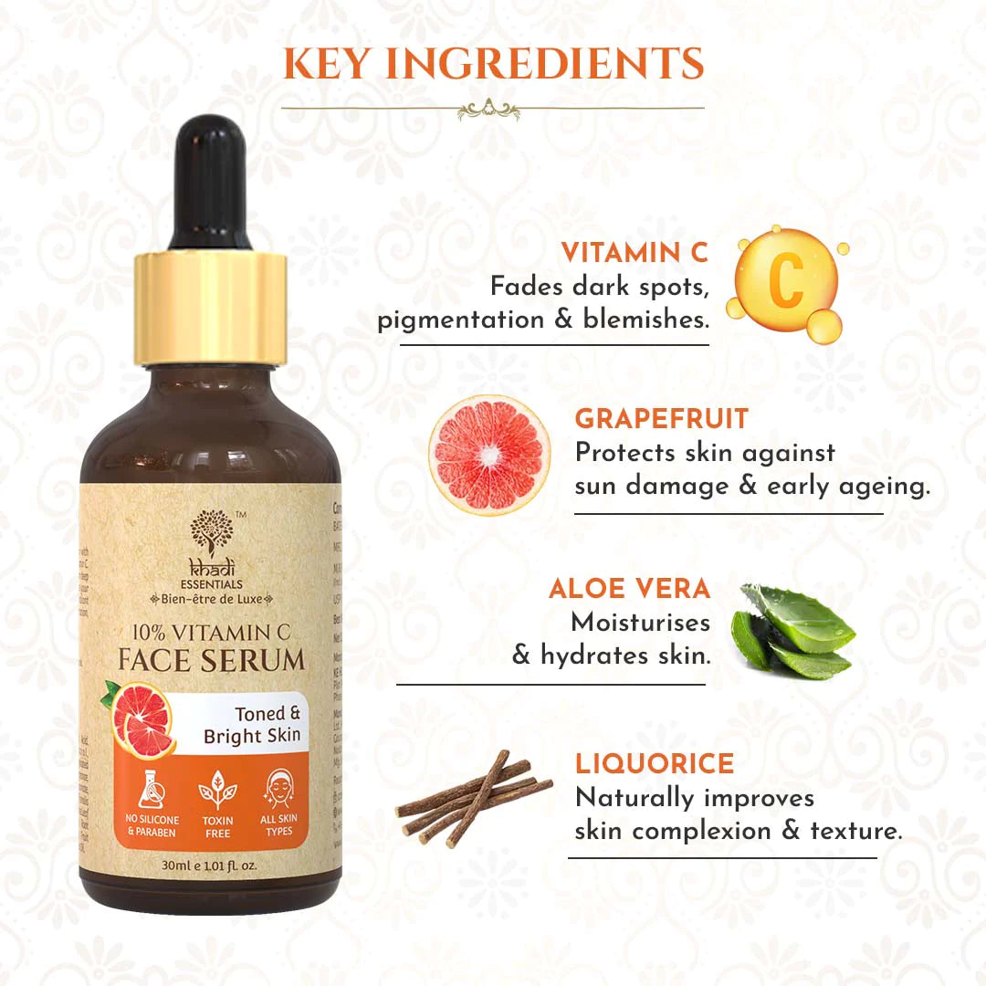 Khadi vitamin c face serum with grapefruit product