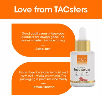 TAC vitamin-c face serum love from tacster