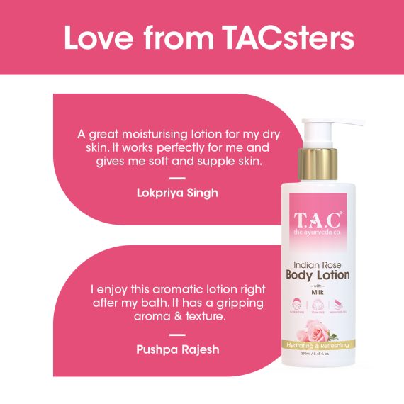 TAC indian rose body lotion Love from Tacster