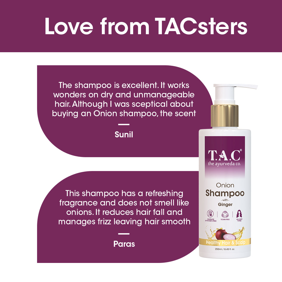 TAC onion shampoo with ginger love from Tacsters