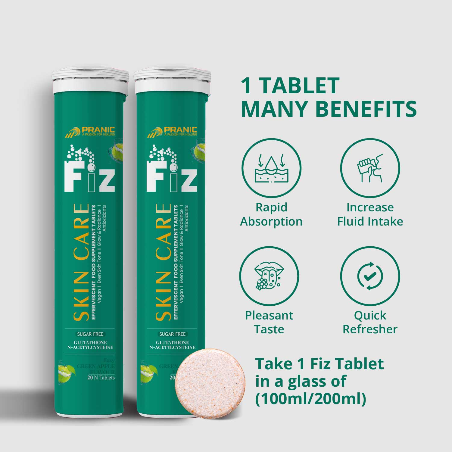 Pranic Fiz Skin Care Effervescent Tablet Benefits